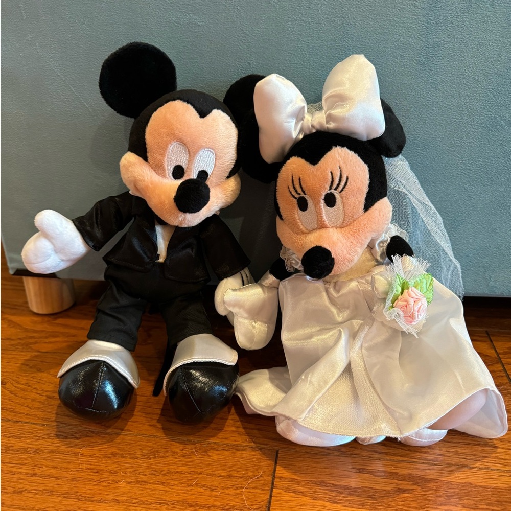 Disney Mickey and Minnie Wedding Plushes